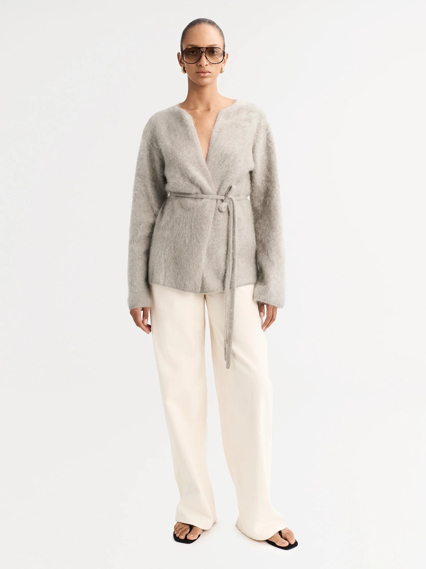 Brushed cardigan