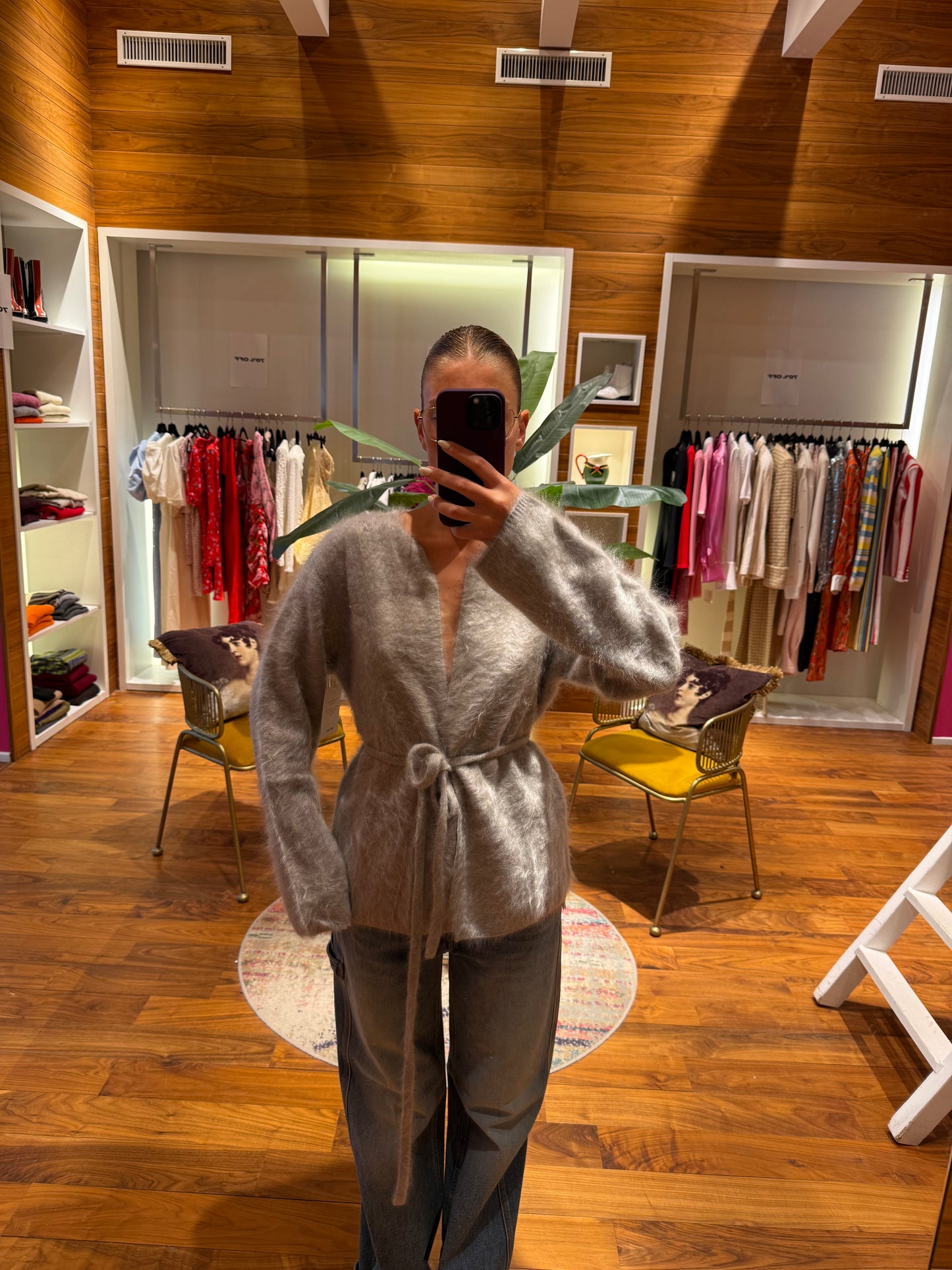 Brushed cardigan