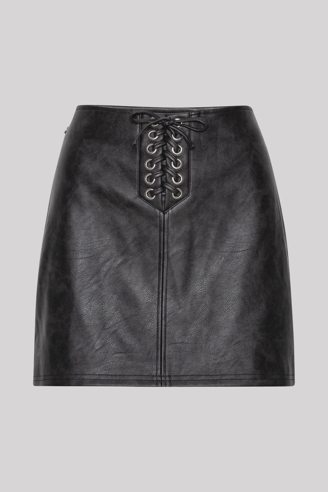Textured fringed mini skirt